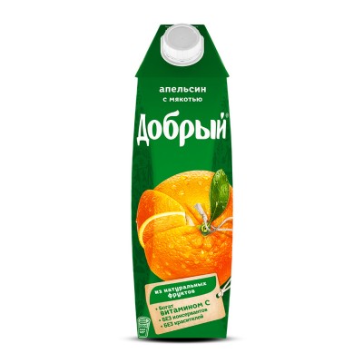 Сок Добрый, апельсин 0,97 л 